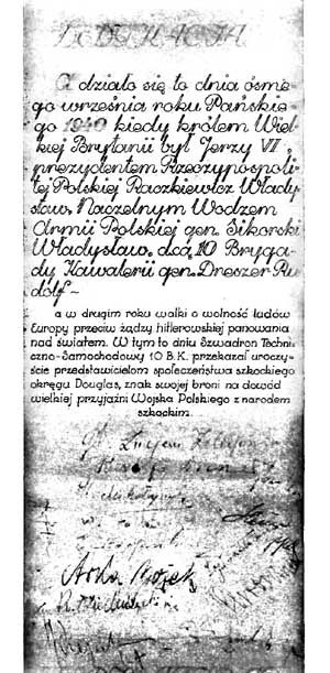 Polish Monument manuscript